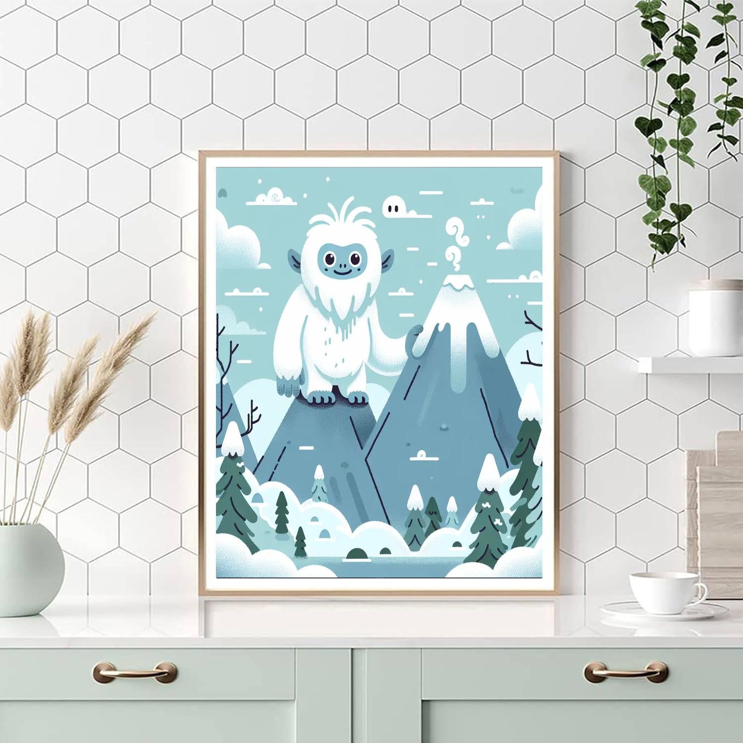 Mountain Yeti Adventure DIY Paint By Numbers