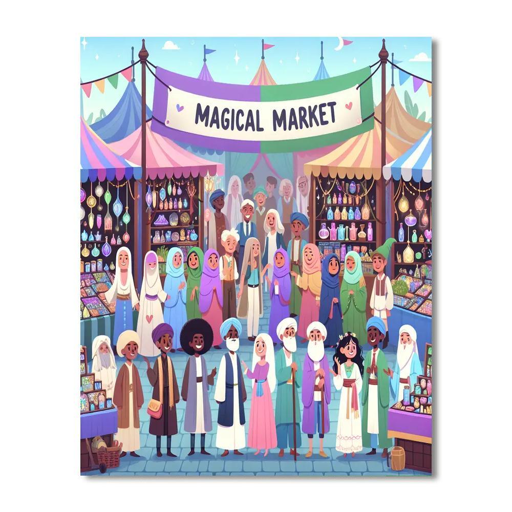 Magical Market Day Paint By Color