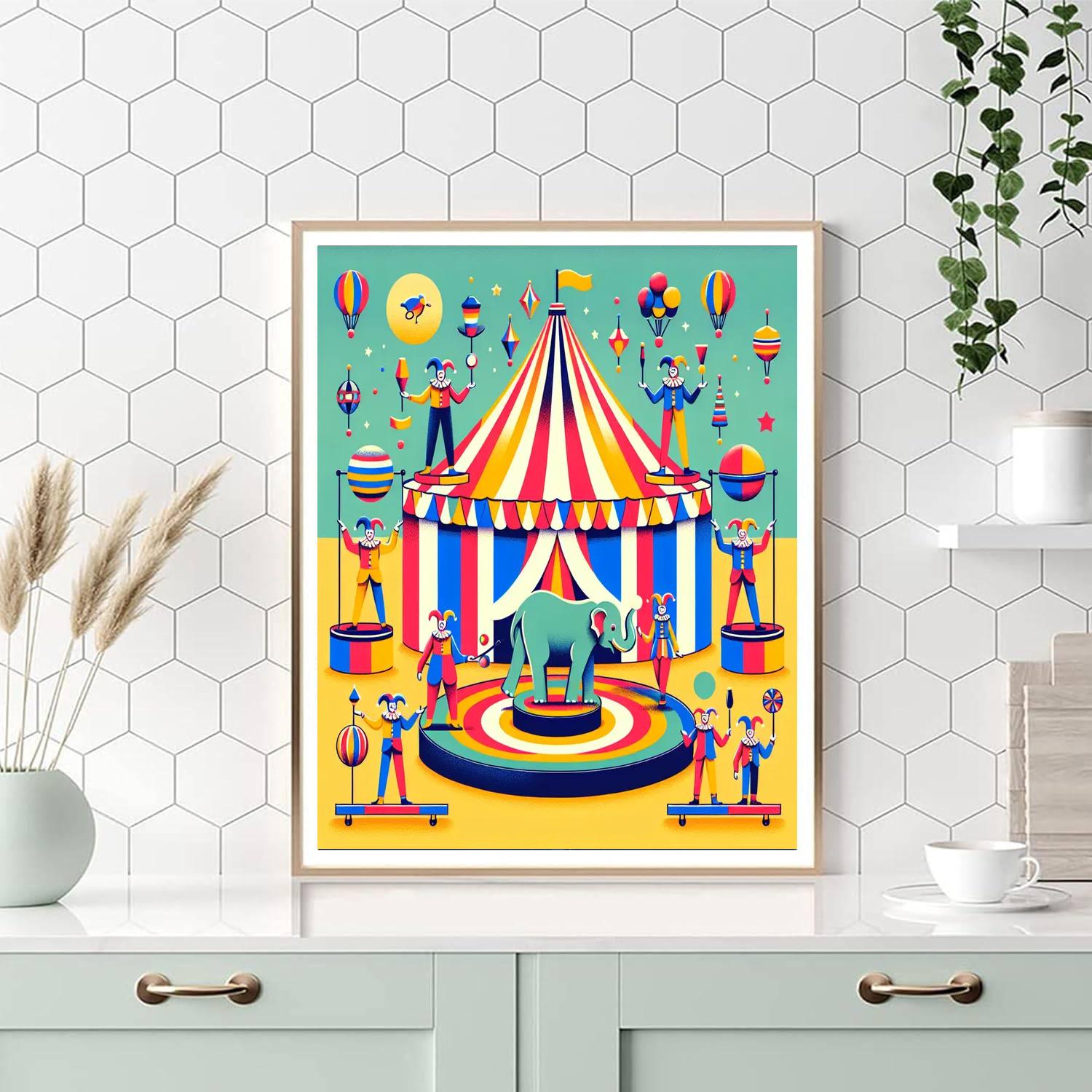 Circus Delight Paint By Numbers Art