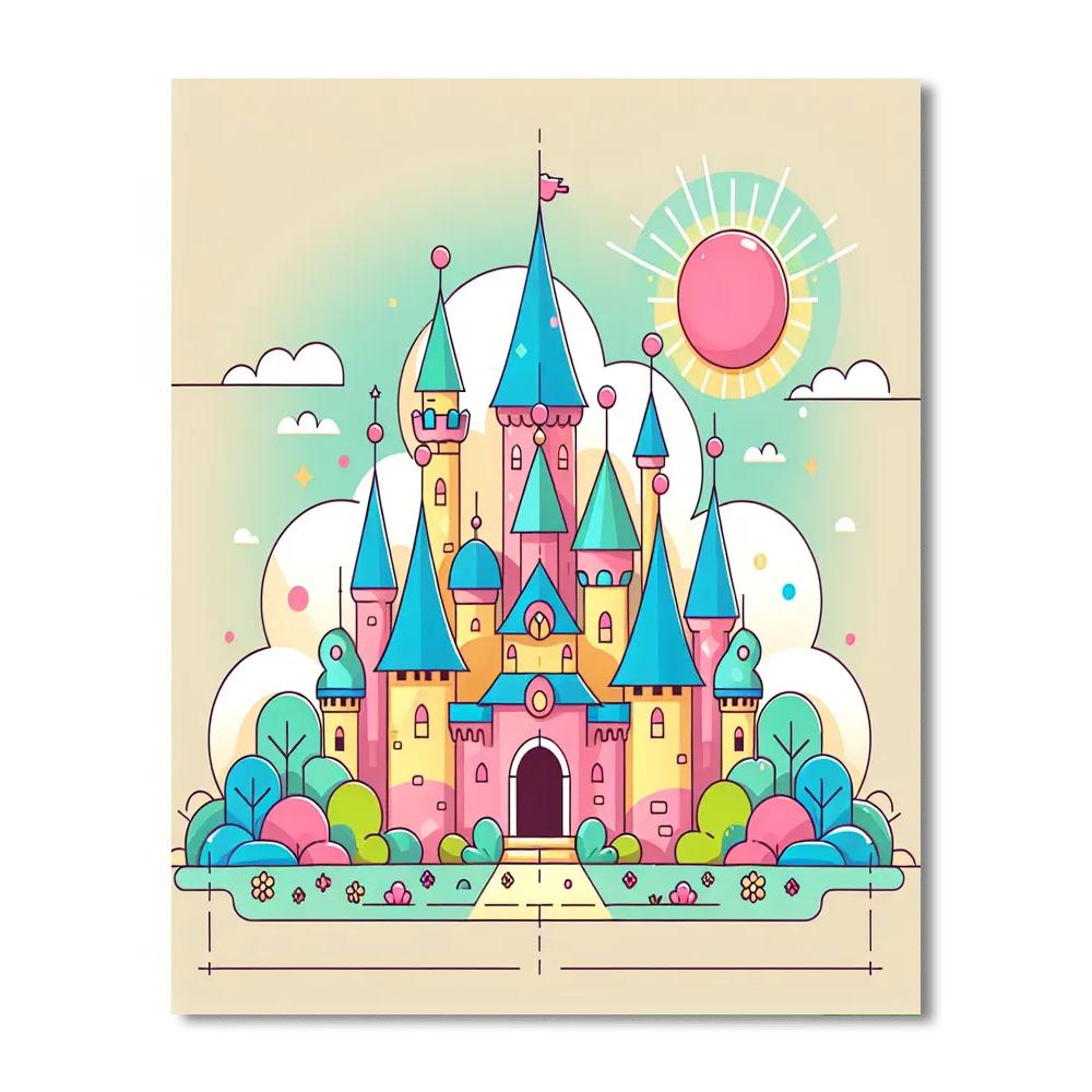 Dandy Fairy Tale Castle Number Painting