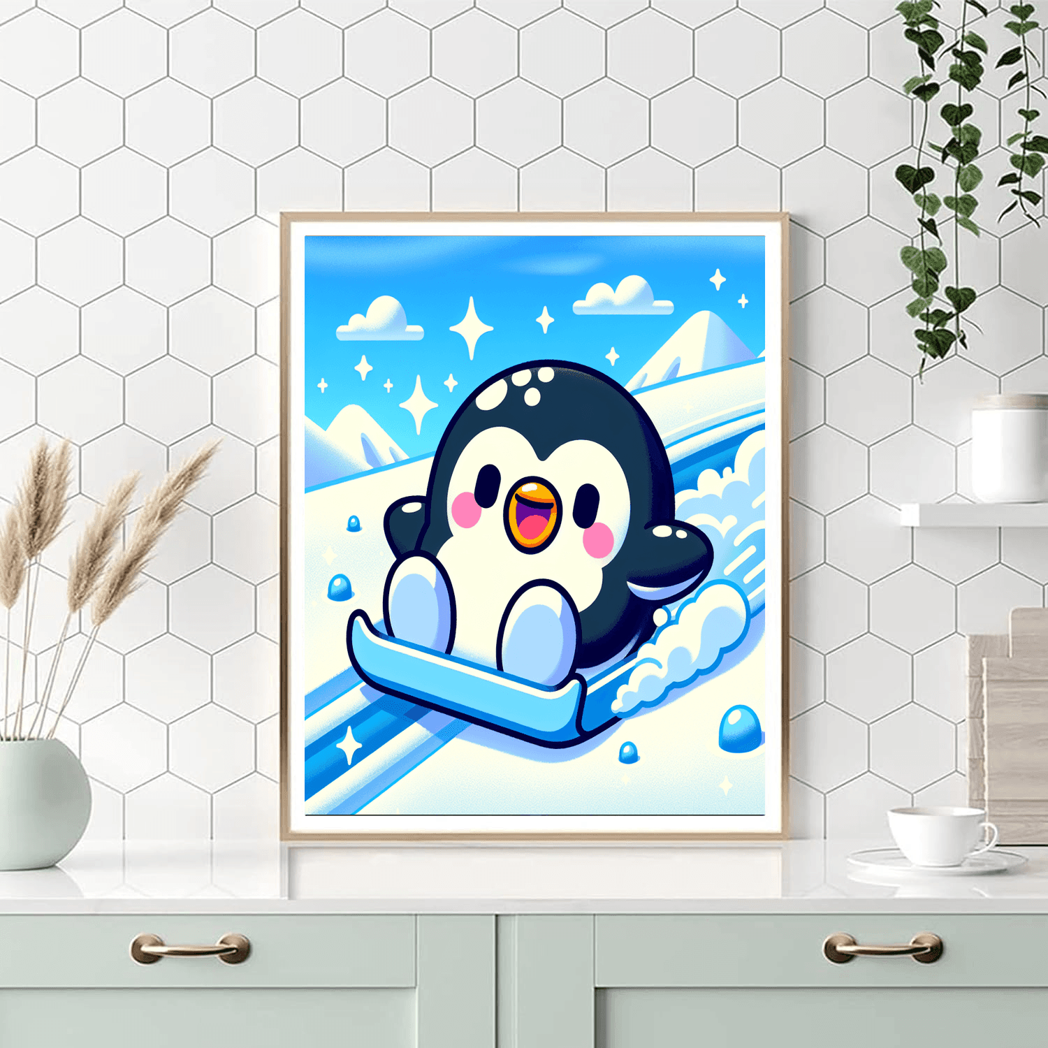Happy Penguin Painting Number Kit