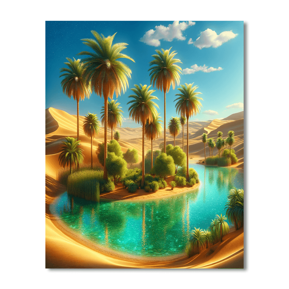 Glistening Desert Oasis Paint By Number