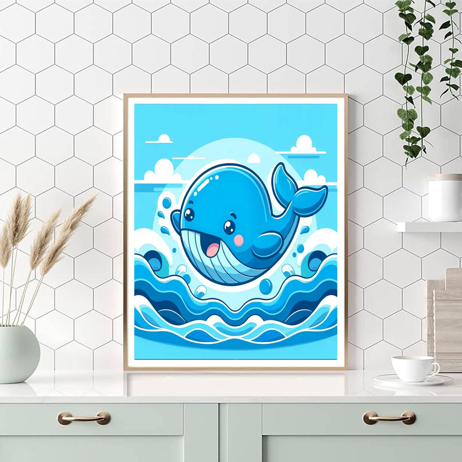 Playful Whale Paint By Number
