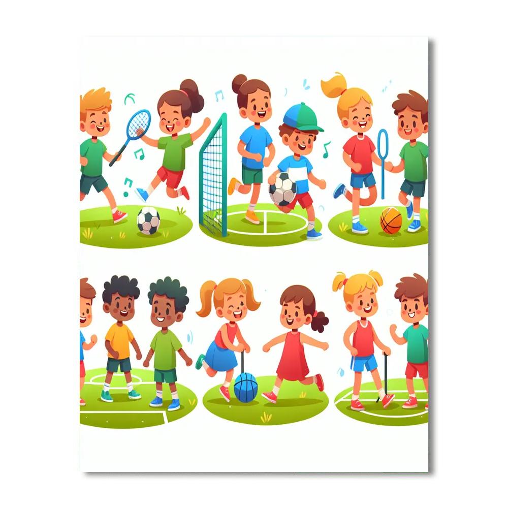 Sports Spectacular Number Painting