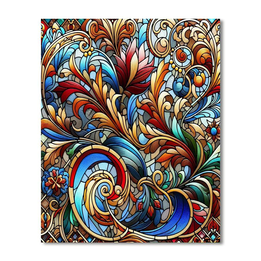 Stained Glass Splendor DIY Paint By Numbers