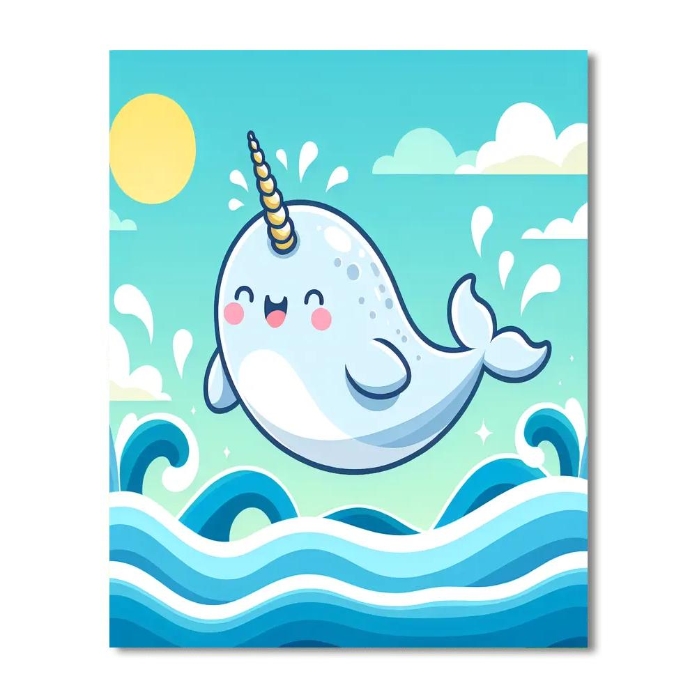 Nimble Narwhal DIY Paint By Numbers