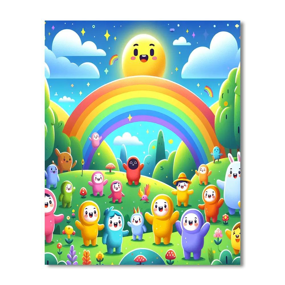 Gigantic Rainbow Adventure Painting Number Kit