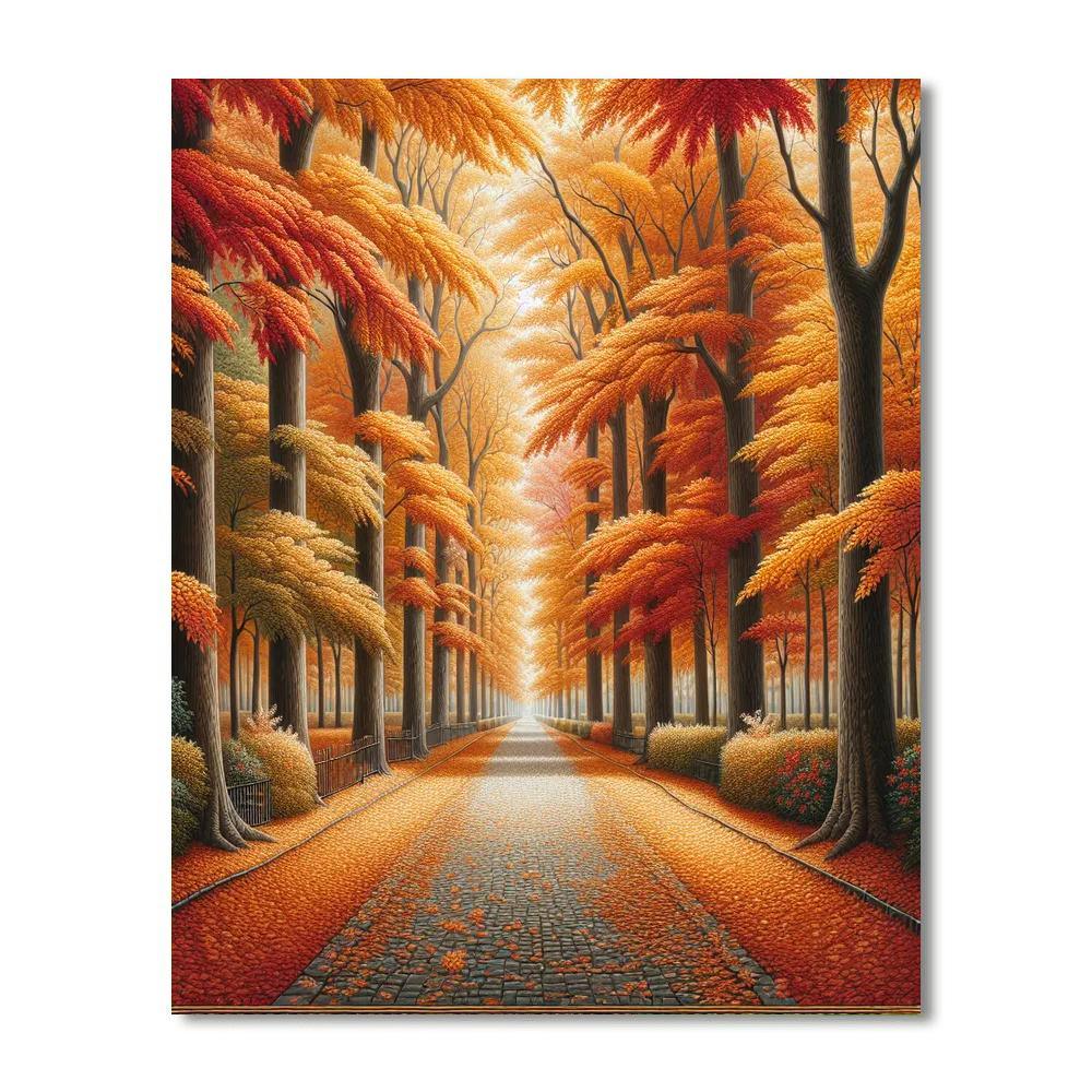 Crisp Autumn Trail DIY Paint By Numbers