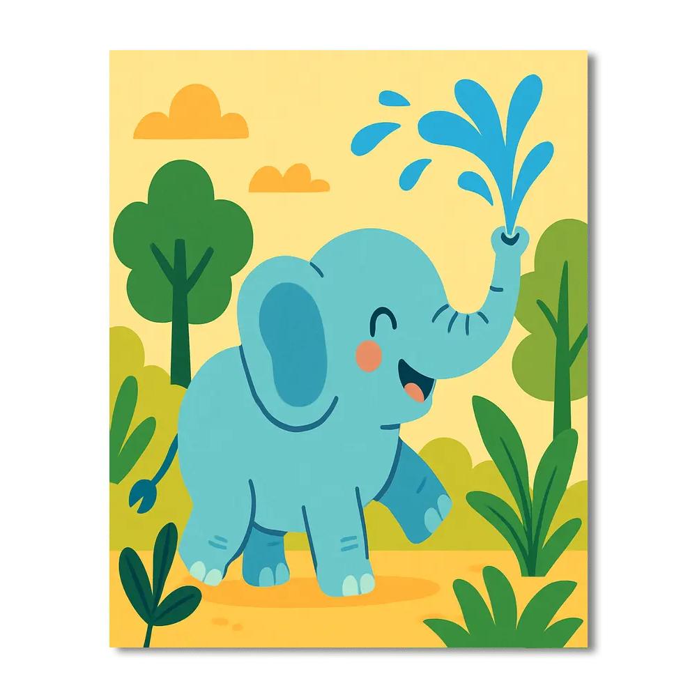 Happy Jungle Creatures Paint By Numbers