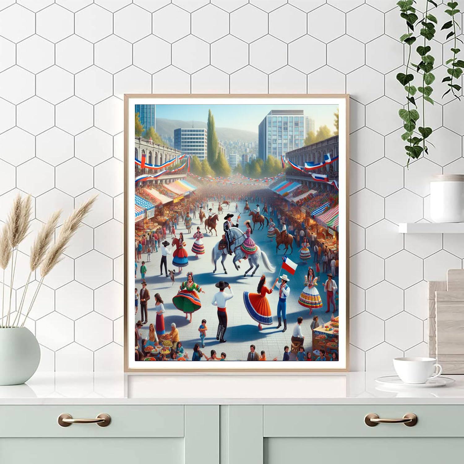 Fiestas Patrias - Santiago Paint By Numbers Kits