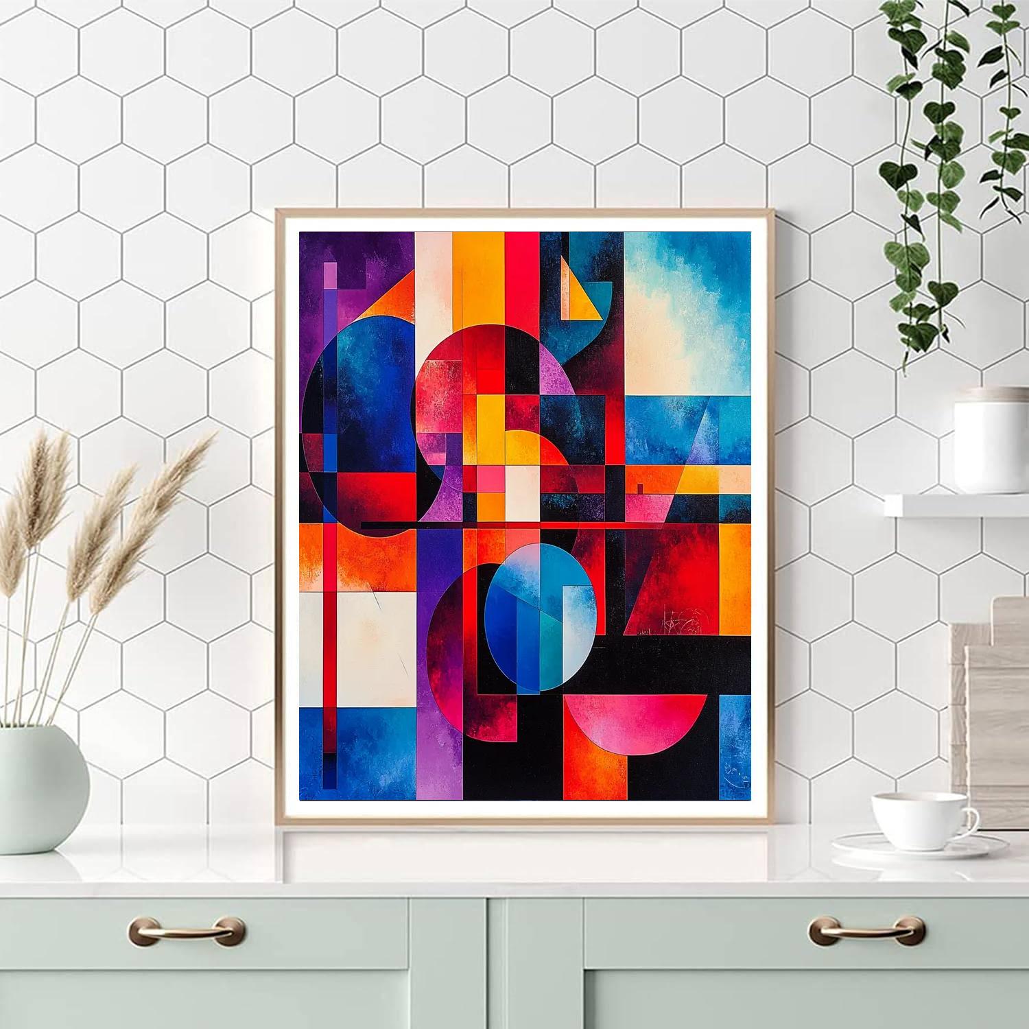 Kazimir Malevich Inspired Abstract Spectrum  Paint By Color