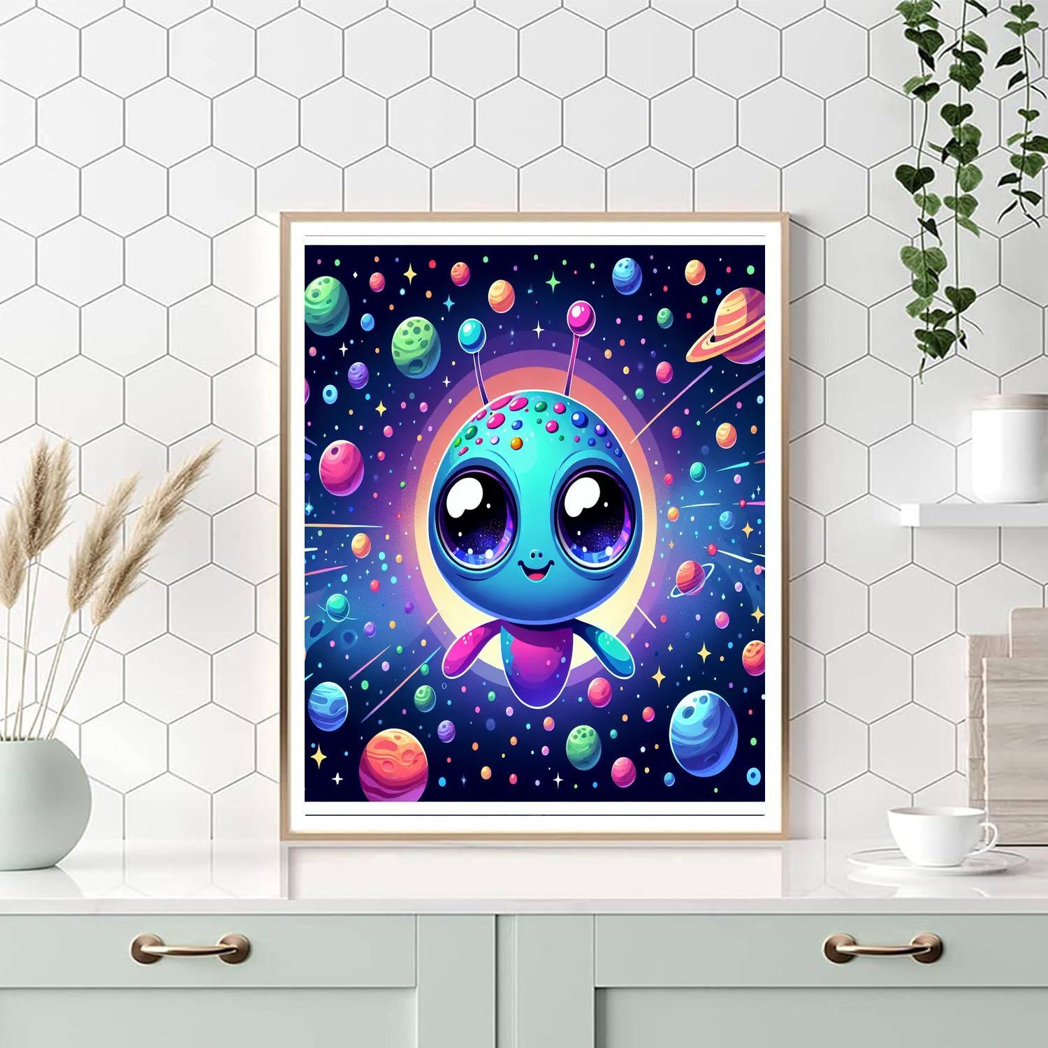Happy Alien Numbered Painting Kits