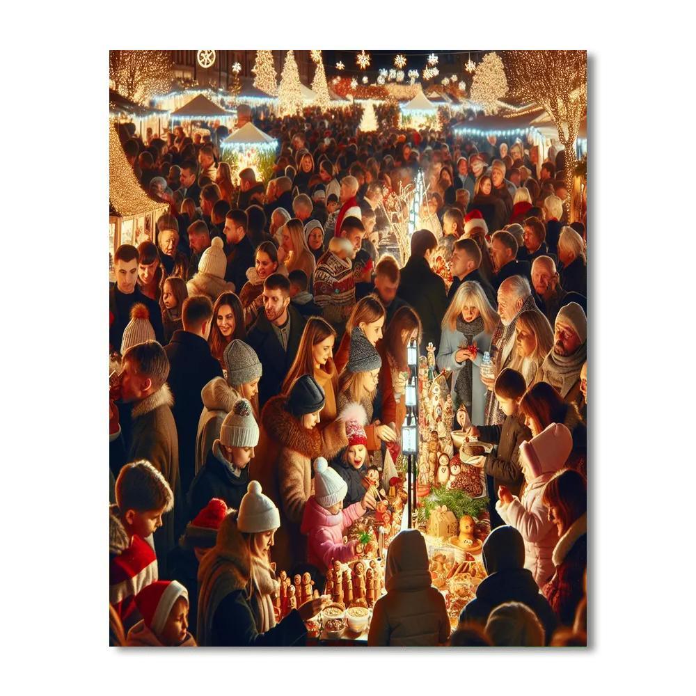 Santana Row's Holiday Festival Painting Number Kit