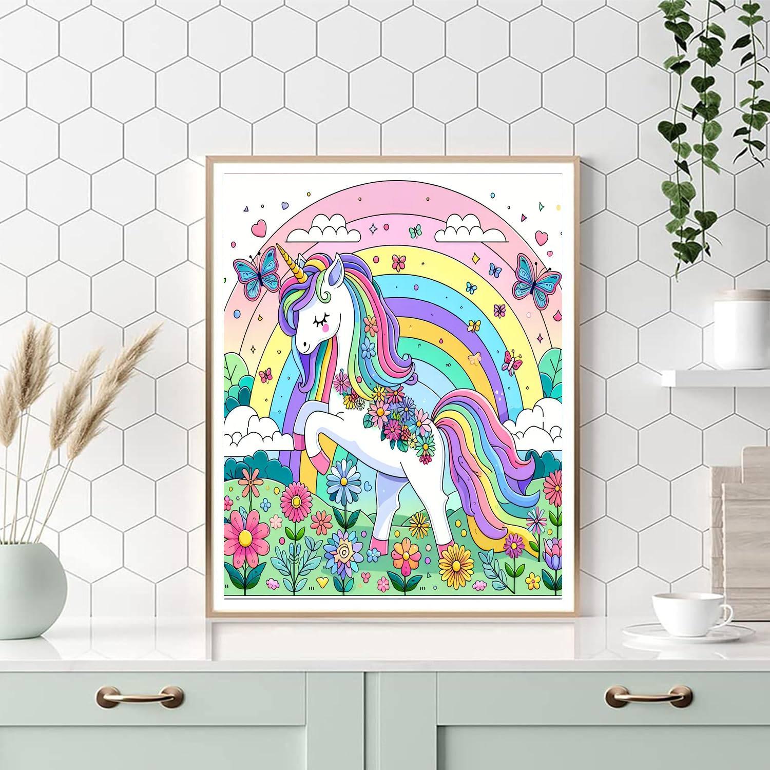 Mystical Unicorn Kingdom Number Painting