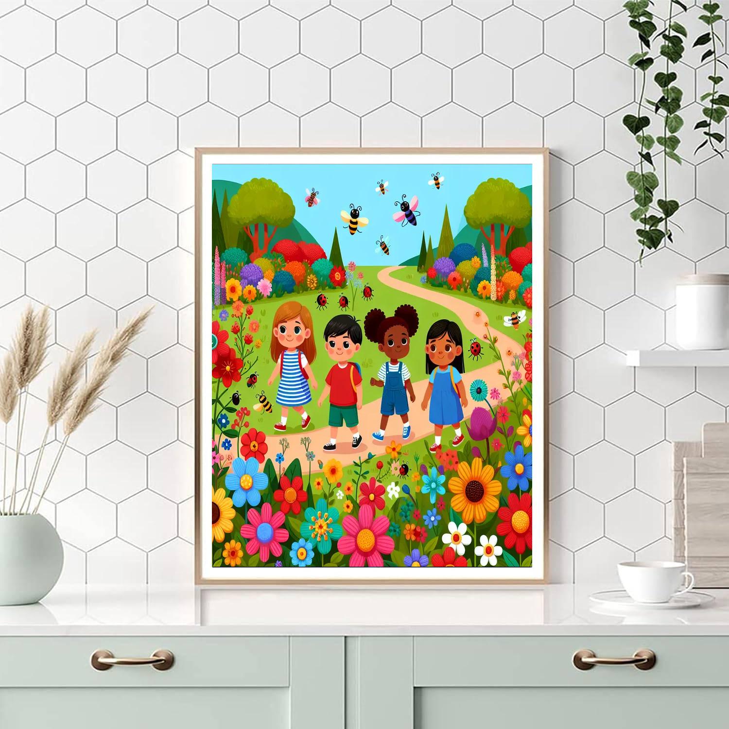 Garden Adventure Trail DIY Paint By Numbers
