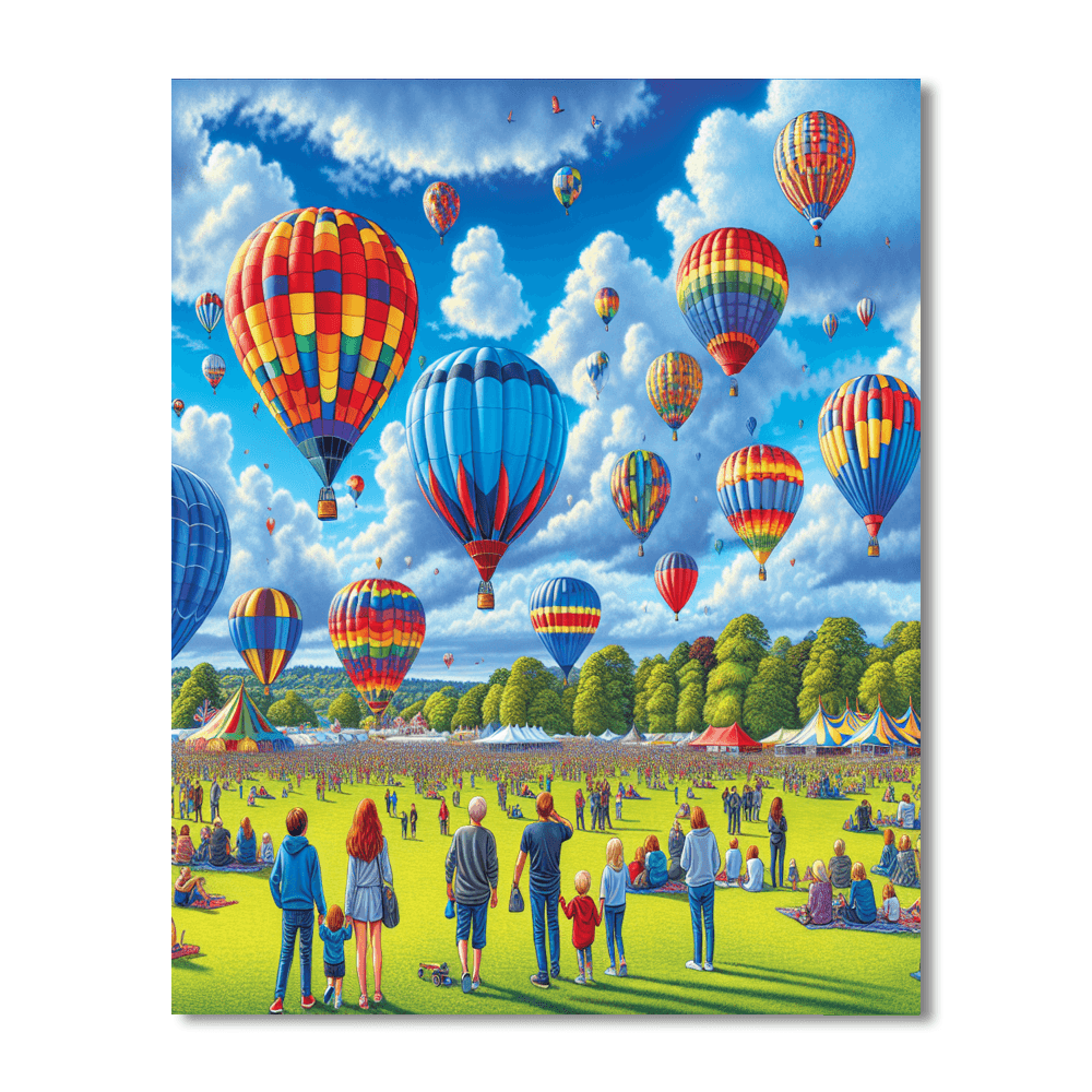 Hot Air Balloon Fiesta - United Kingdom Paint By Number