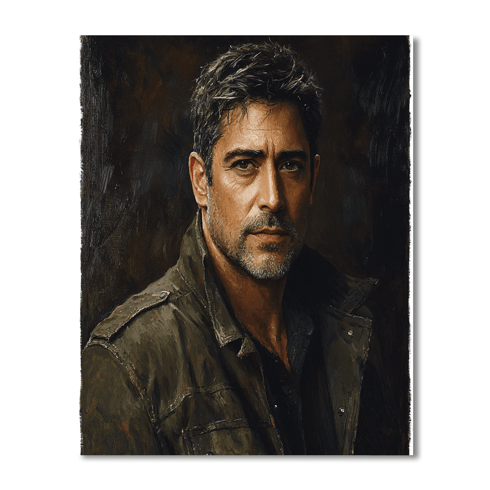 Javier Bardem: Brooding Depths In Cinematic Mastery Numbered Painting Kits