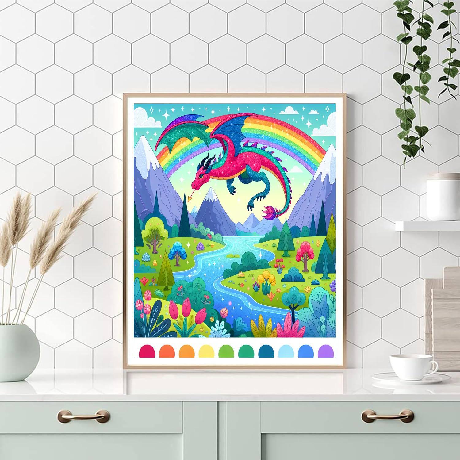 Rainbow Dragon Quest Number Painting