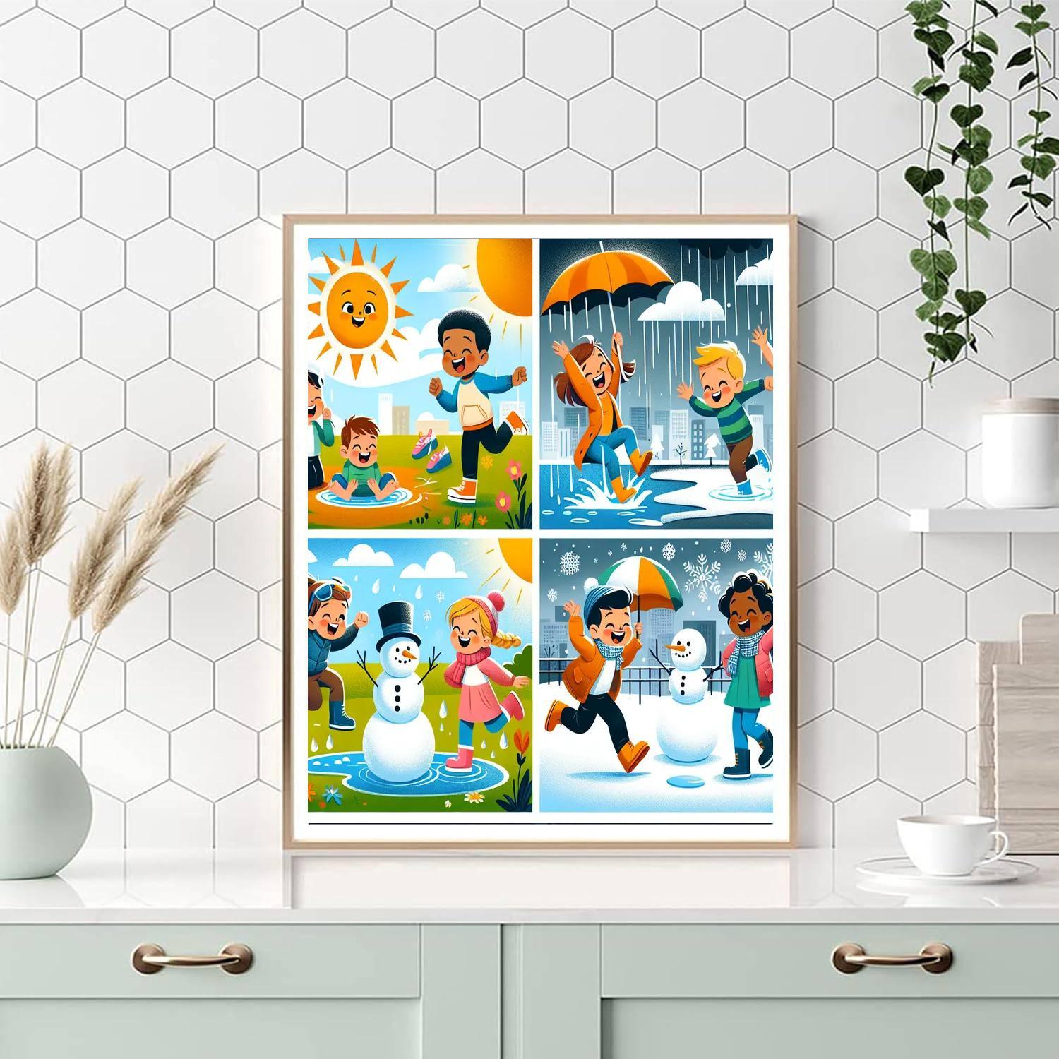 Whimsical Weather Scenes Paint By Numbers Kits