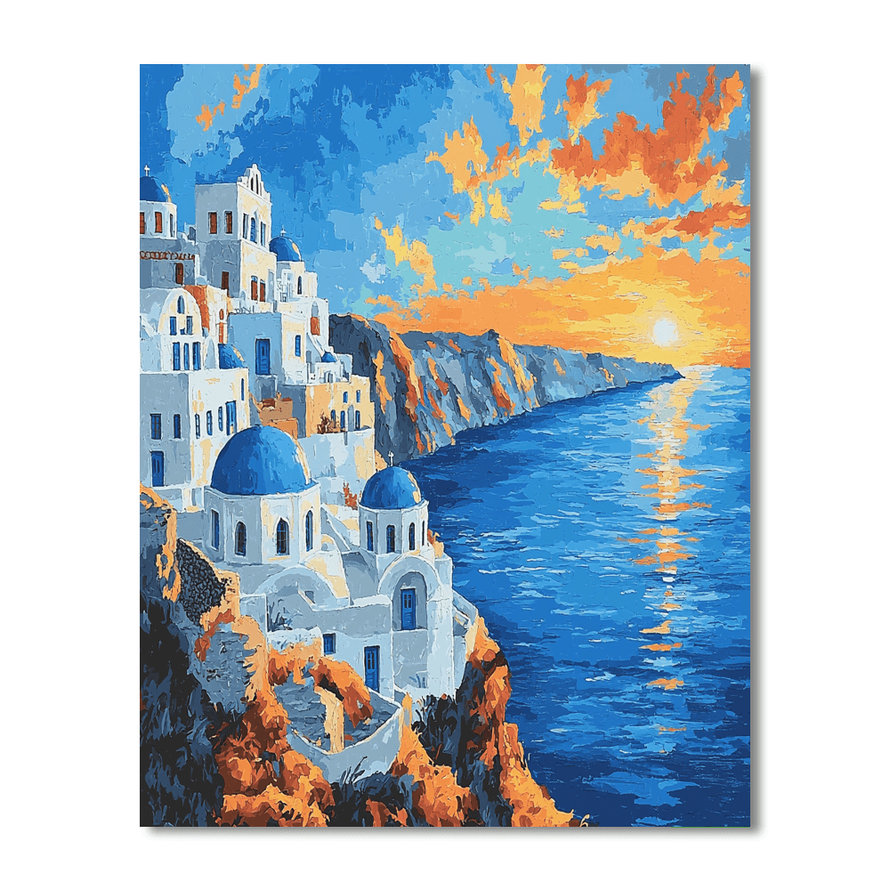 Santorini's Caldera - Greece Numbered Painting Kits