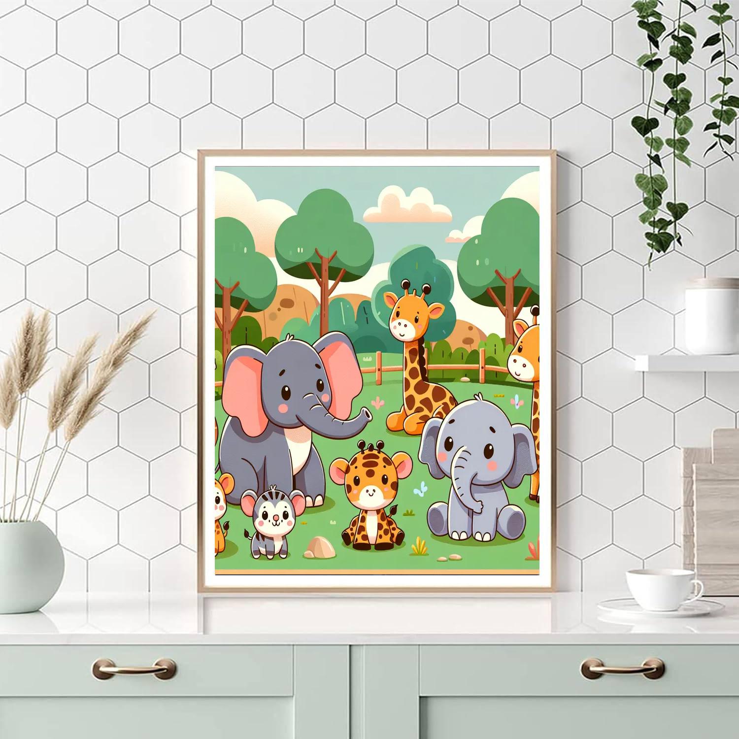 Cuddly Zoo Babies Painting By Numbers Kit