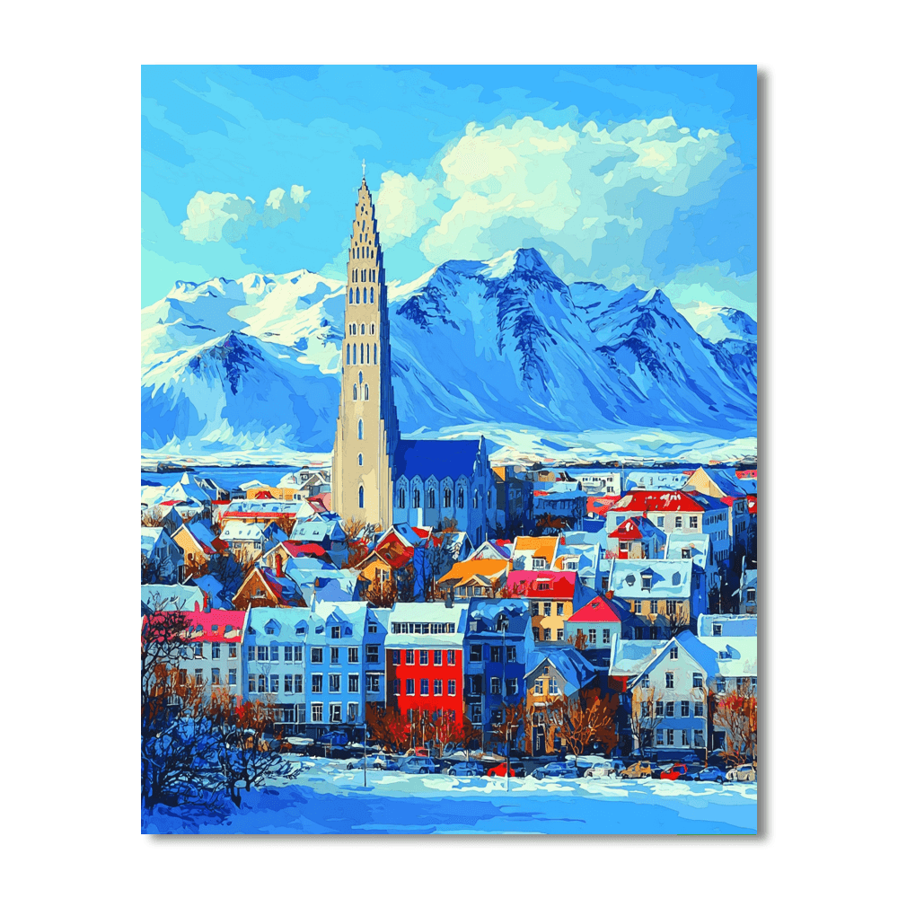 Reykjavik Paint By Numbers Art