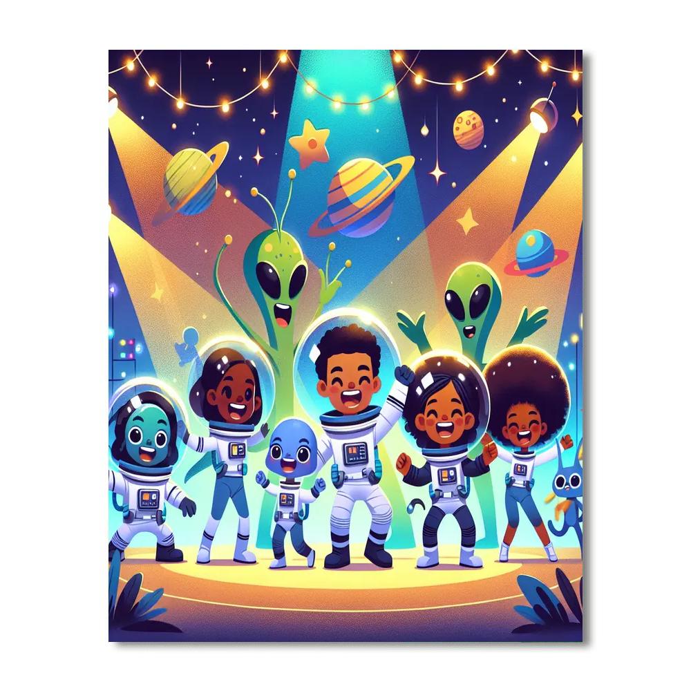Galactic Glow Party Painting By Numbers Kit