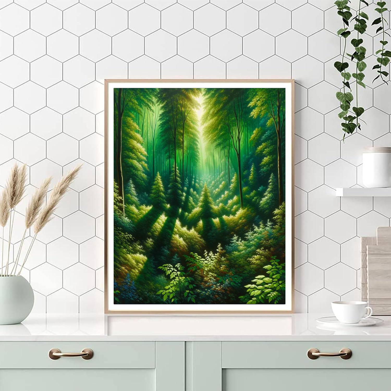 Sunkissed Forest Haven Paint By Numbers Art