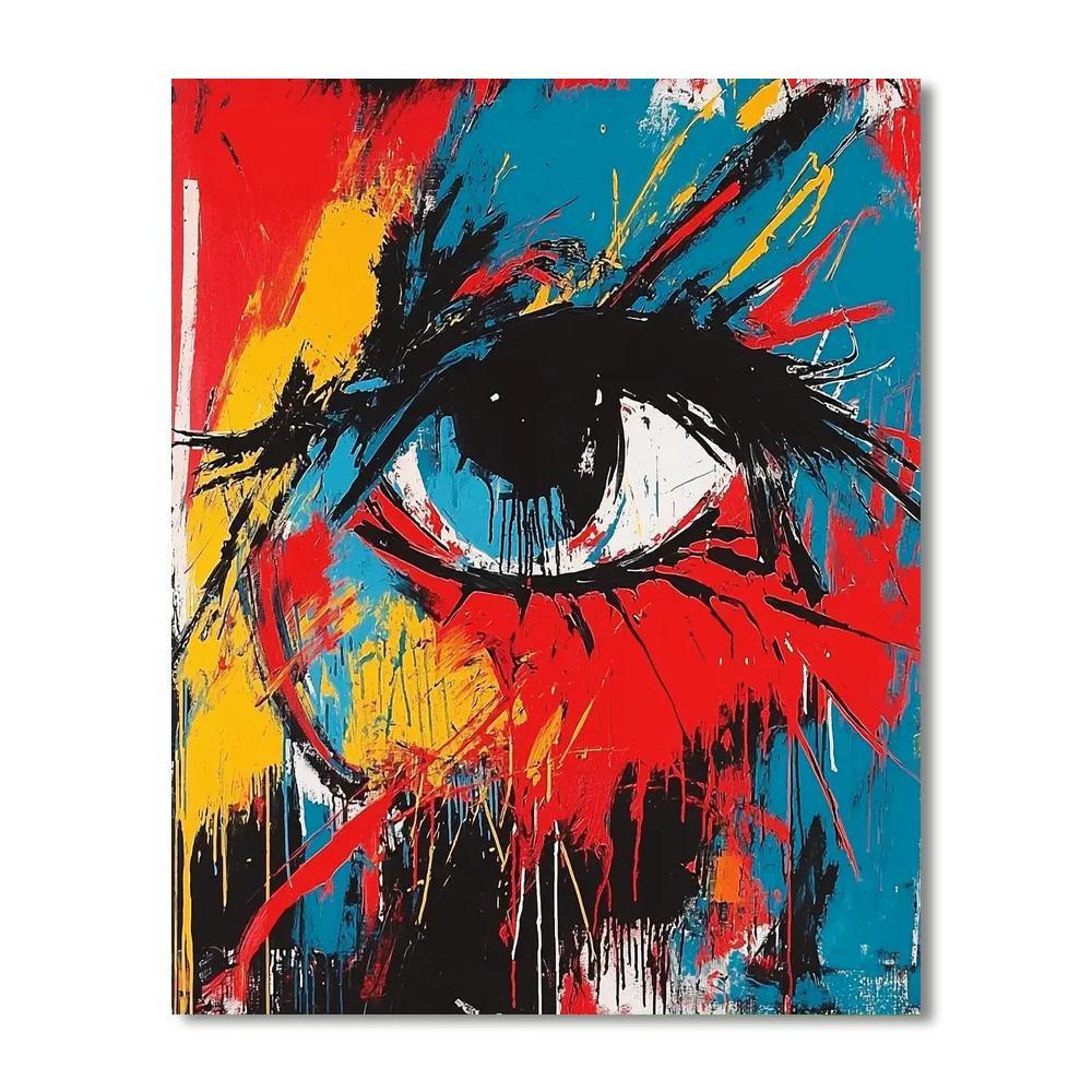 Jean-Michel Basquiat Inspired Inner Universe  Paint By Color