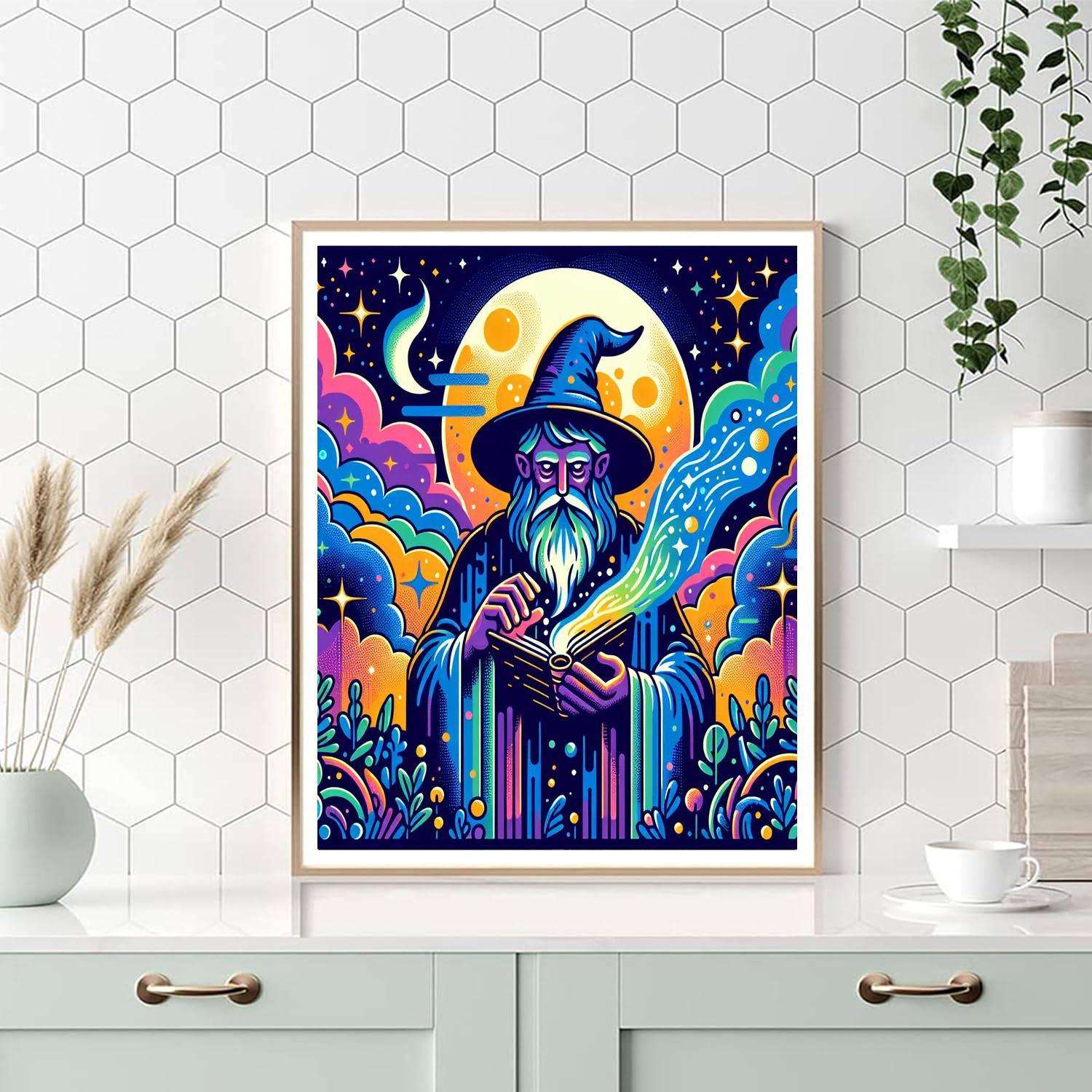 Wizard's Spellbook Journey Painting Number Kit