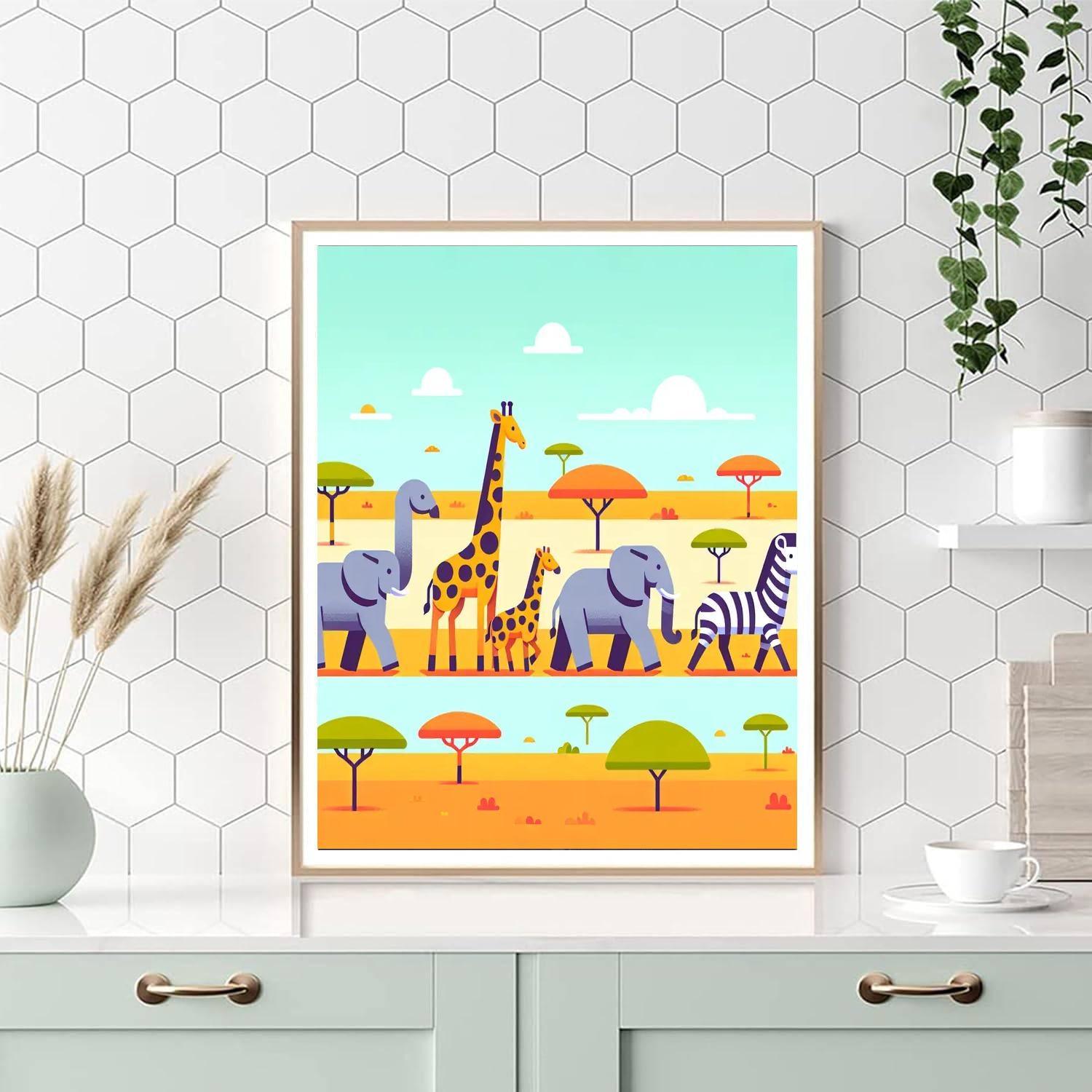 Savanna Animal Parade Paint By Number