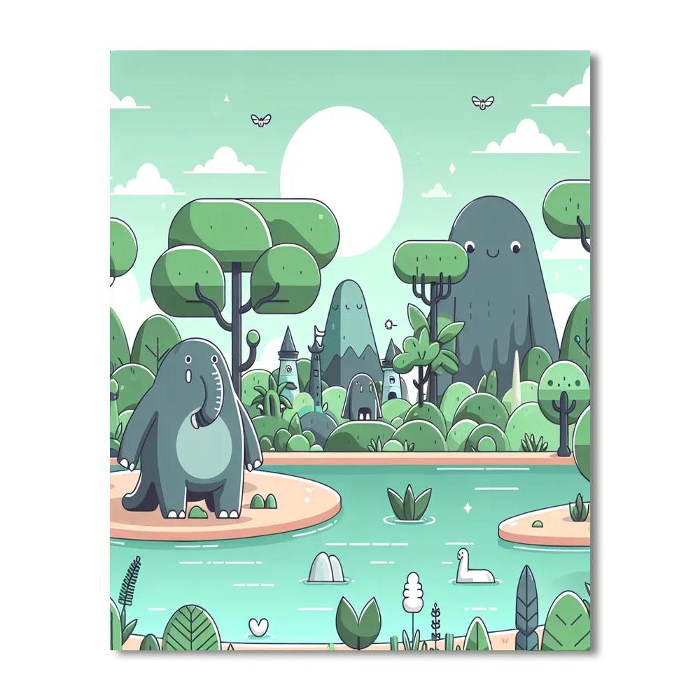 Gentle Giant's Oasis Paint By Numbers Art