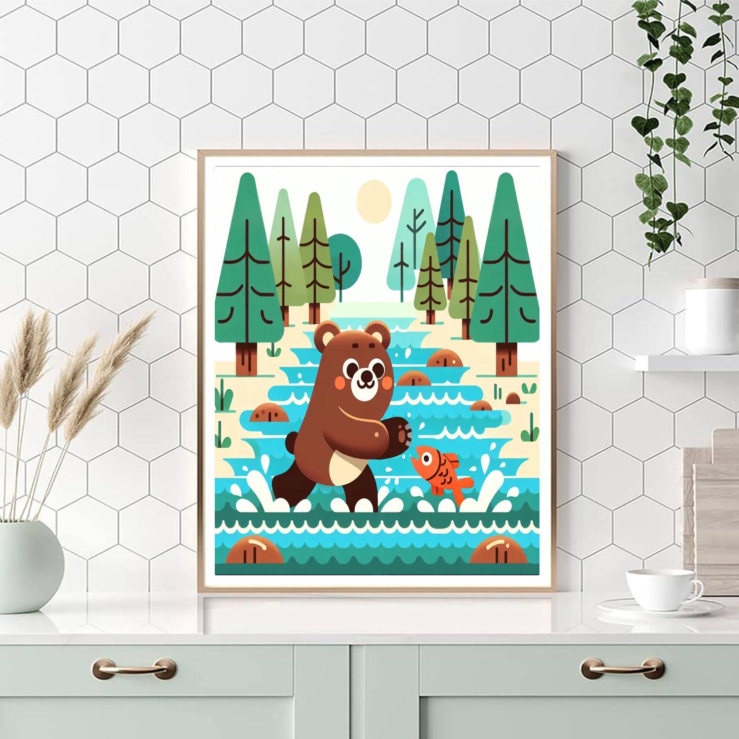 Bold Bear Paint By Numbers Art