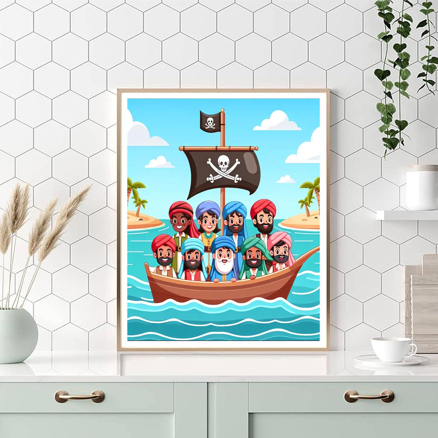 Pirates On The High Seas Painting By Numbers Kit