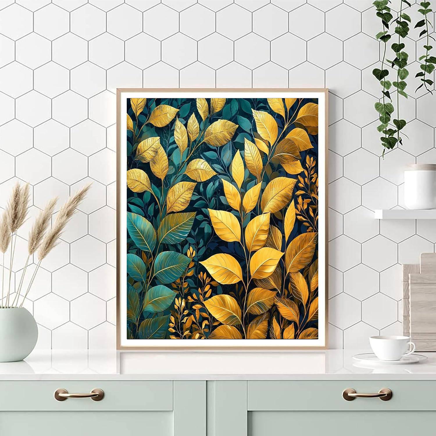 Gustav Klimt Inspired Klimt's Golden Botanical Garden  DIY Paint By Numbers