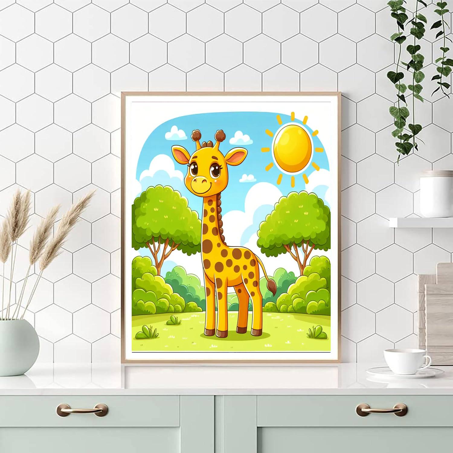 Cheery Giraffe Paint By Number