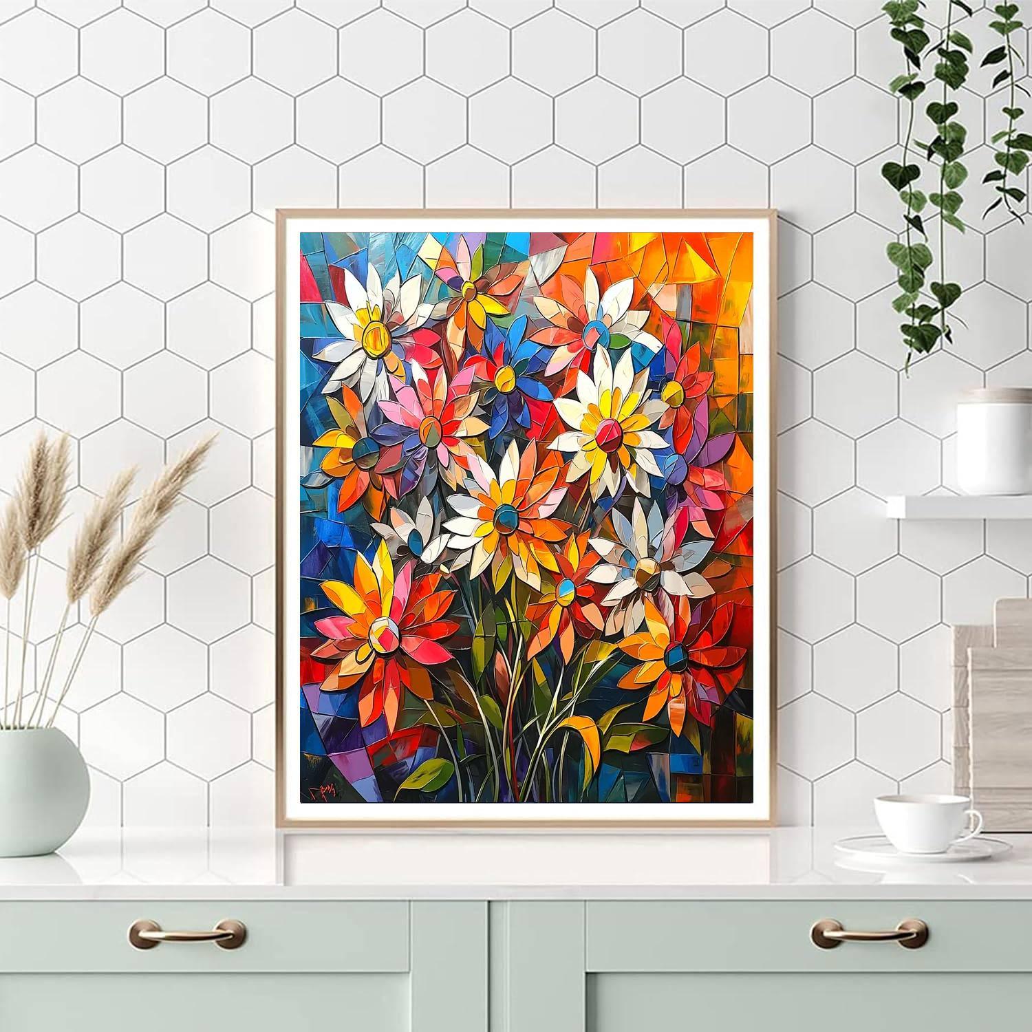 Picasso Inspired Picasso's Petals  Number Painting