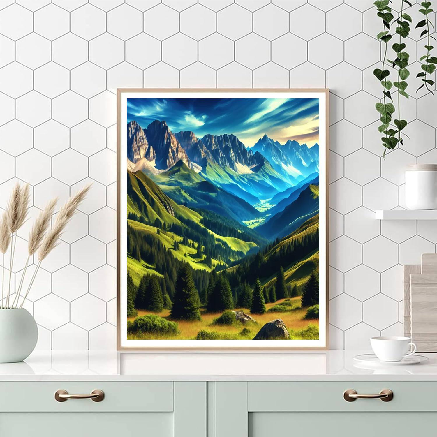 Astonishing Mountain Range Paint By Numbers Kits