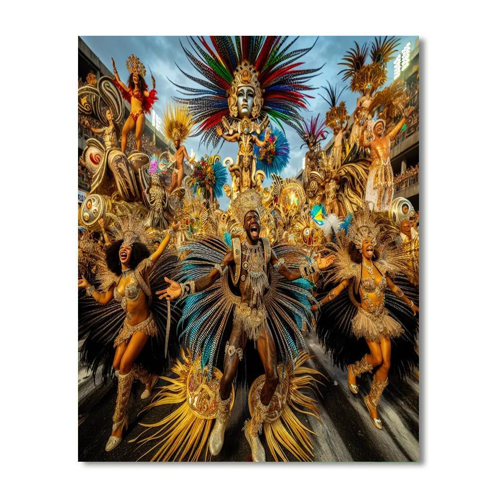 Carnival Of Bloco - Rio De Janeiro, Brazil Numbered Painting Kits