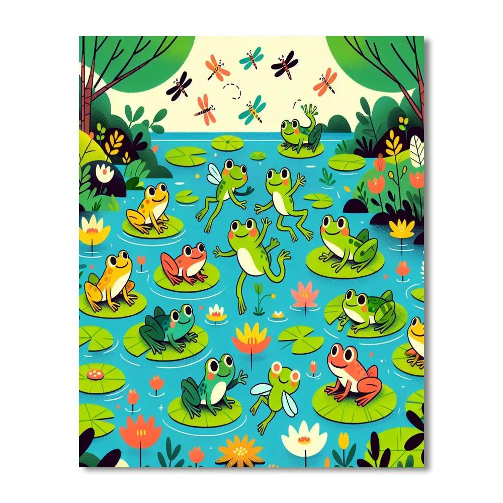 Silly Frog Pond Paint By Color