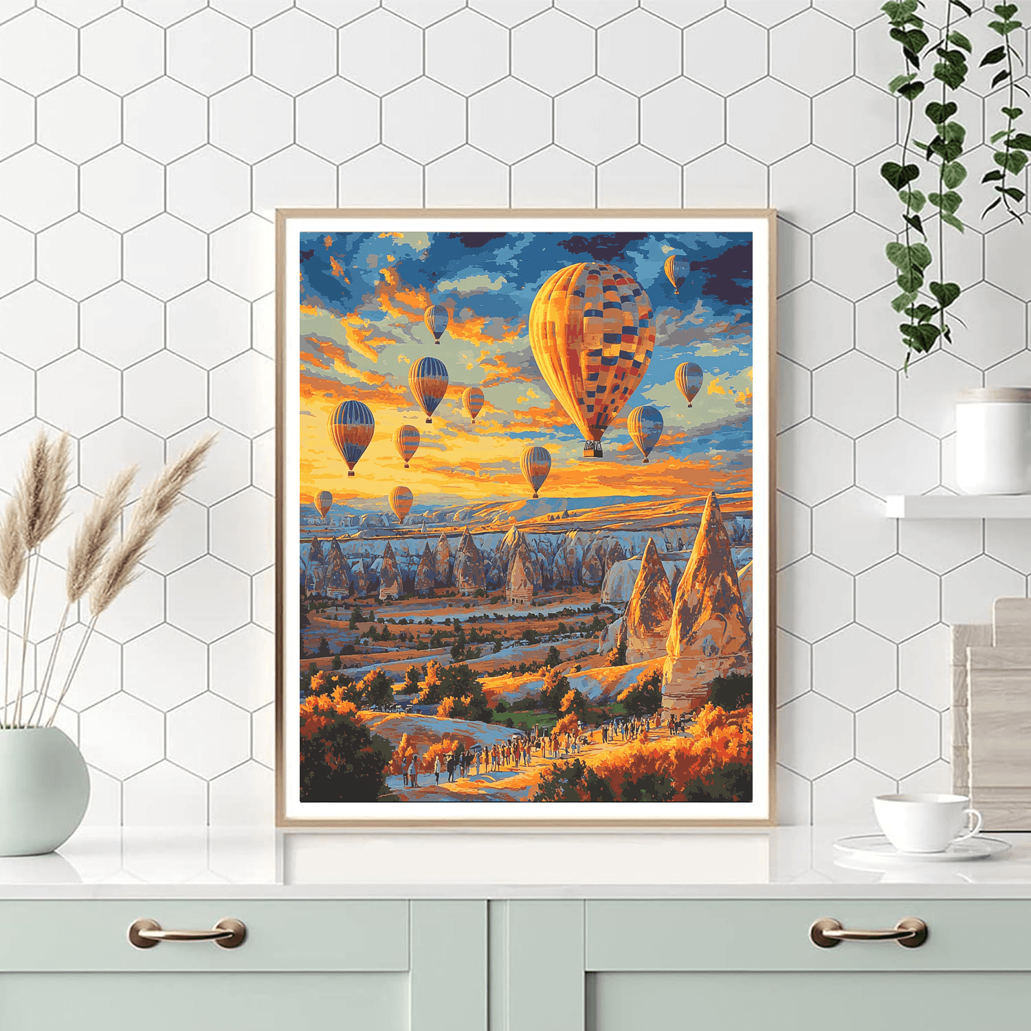 Cappadocia's Hot Air Balloon Ride DIY Paint By Numbers