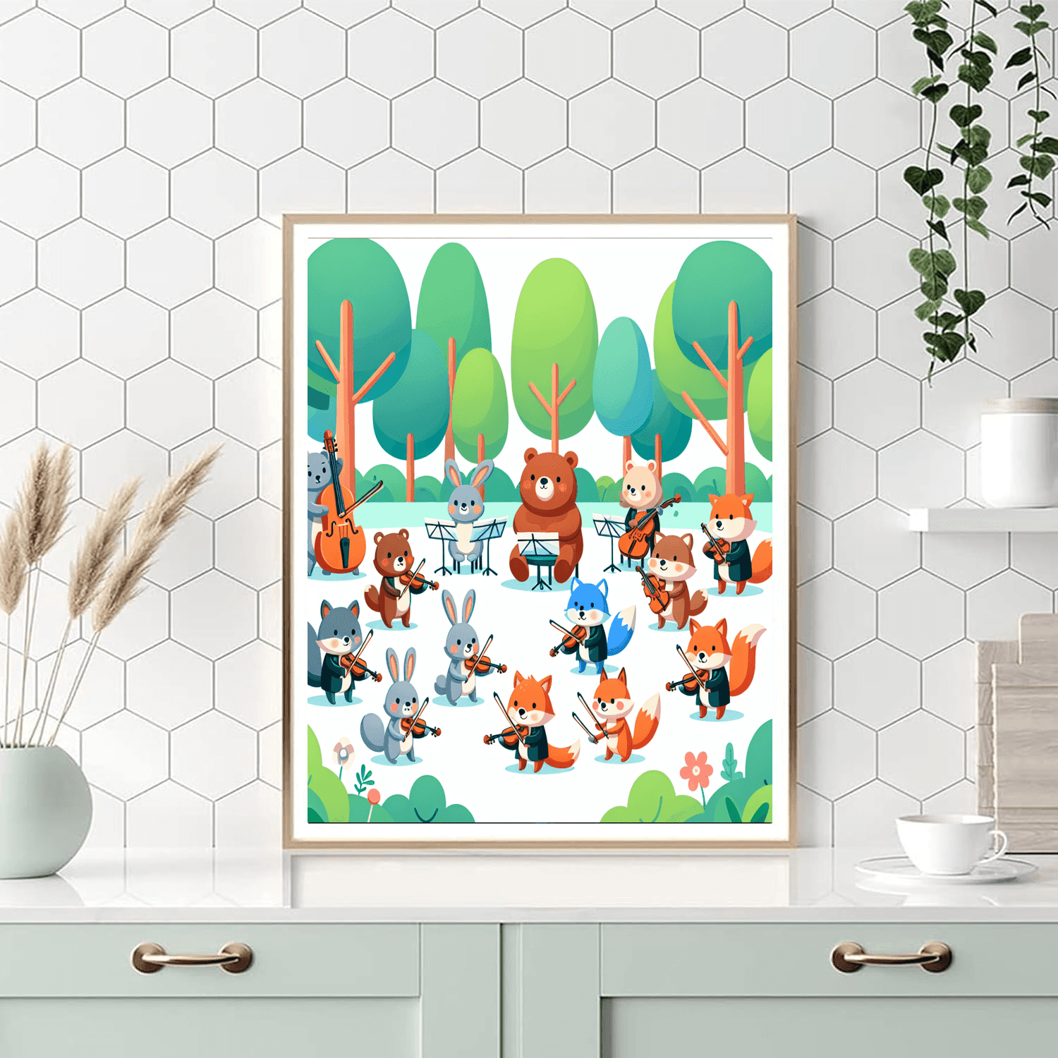 Wild Animal Orchestra Number Painting