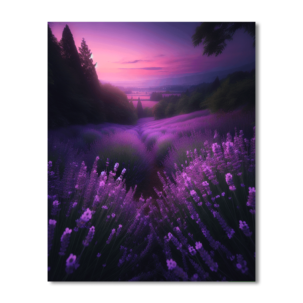 Lavender Twilight Glow Number Painting