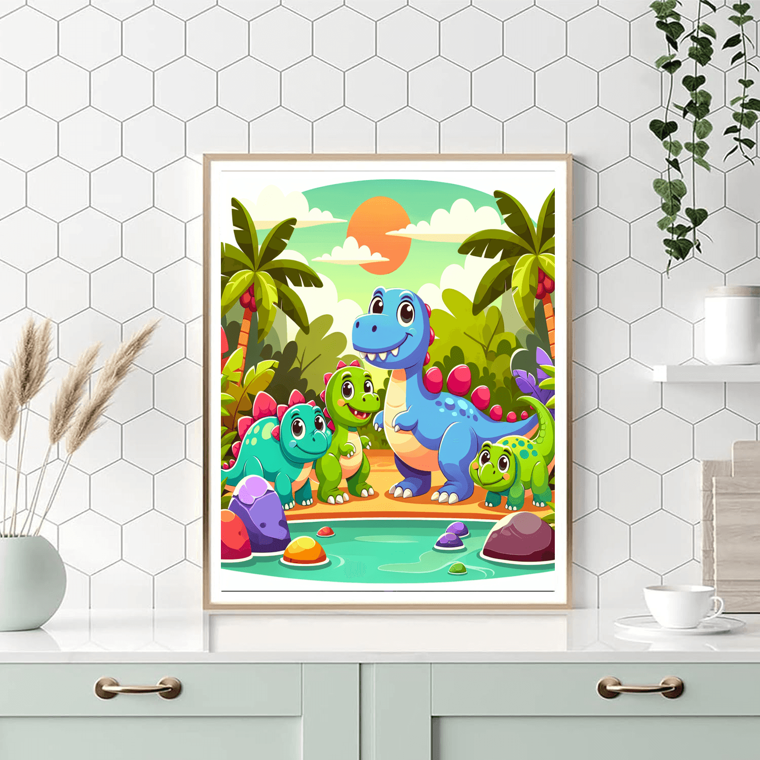 Cheerful Dinosaur Discovery Painting Number Kit