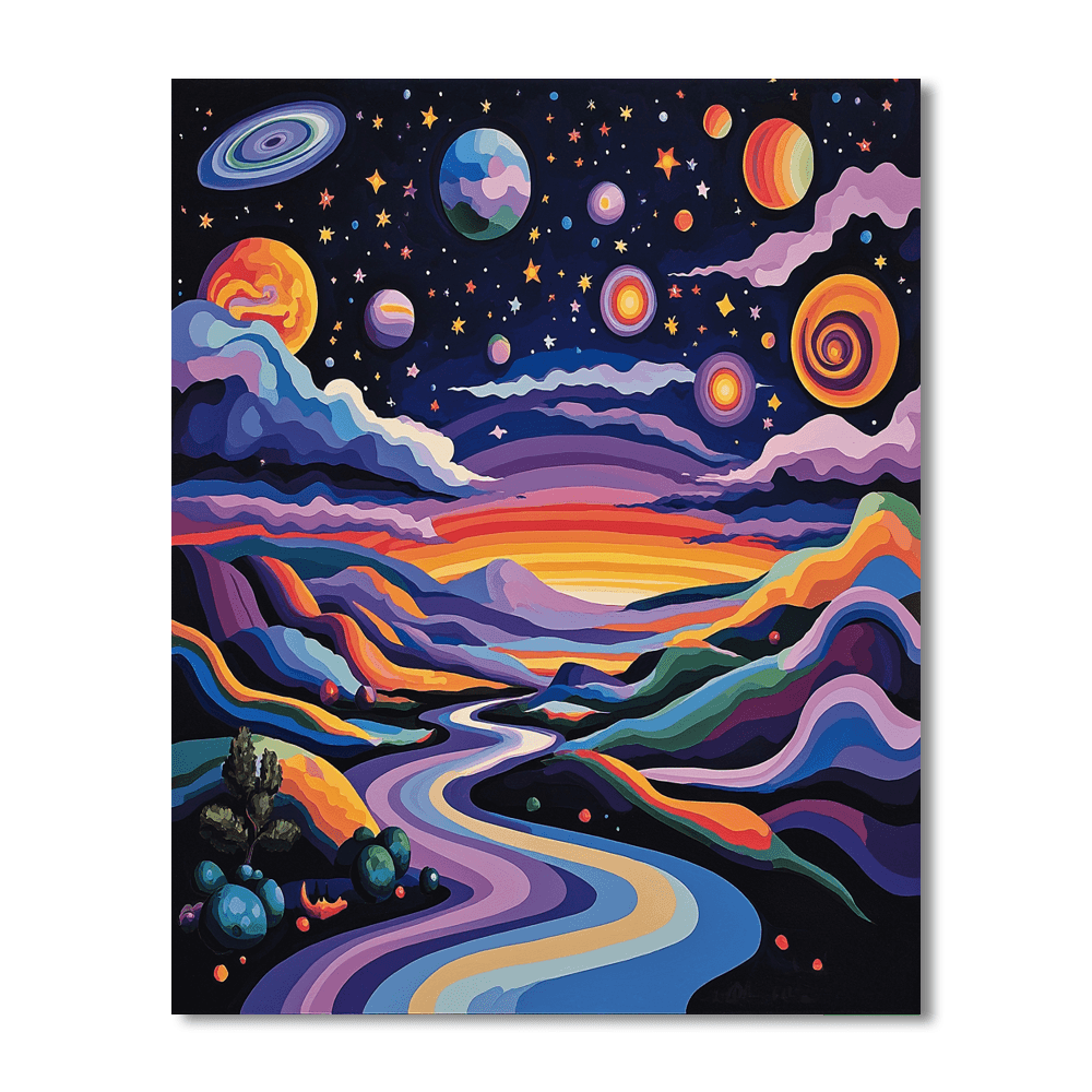 Salvador Dalí Inspired Epic Journey Through Space  Painting By Numbers Kit