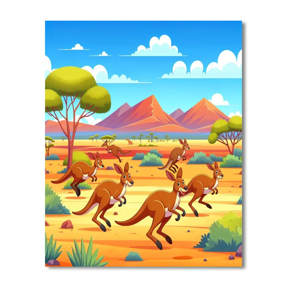 Outback Wildlife Safari Numbered Painting Kits