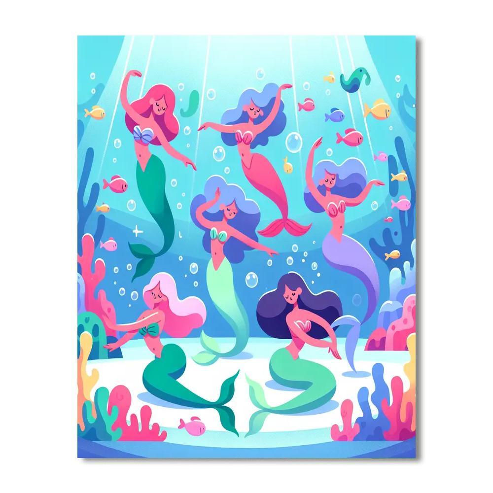 Undersea Mermaid Ballet Paint By Numbers Kits