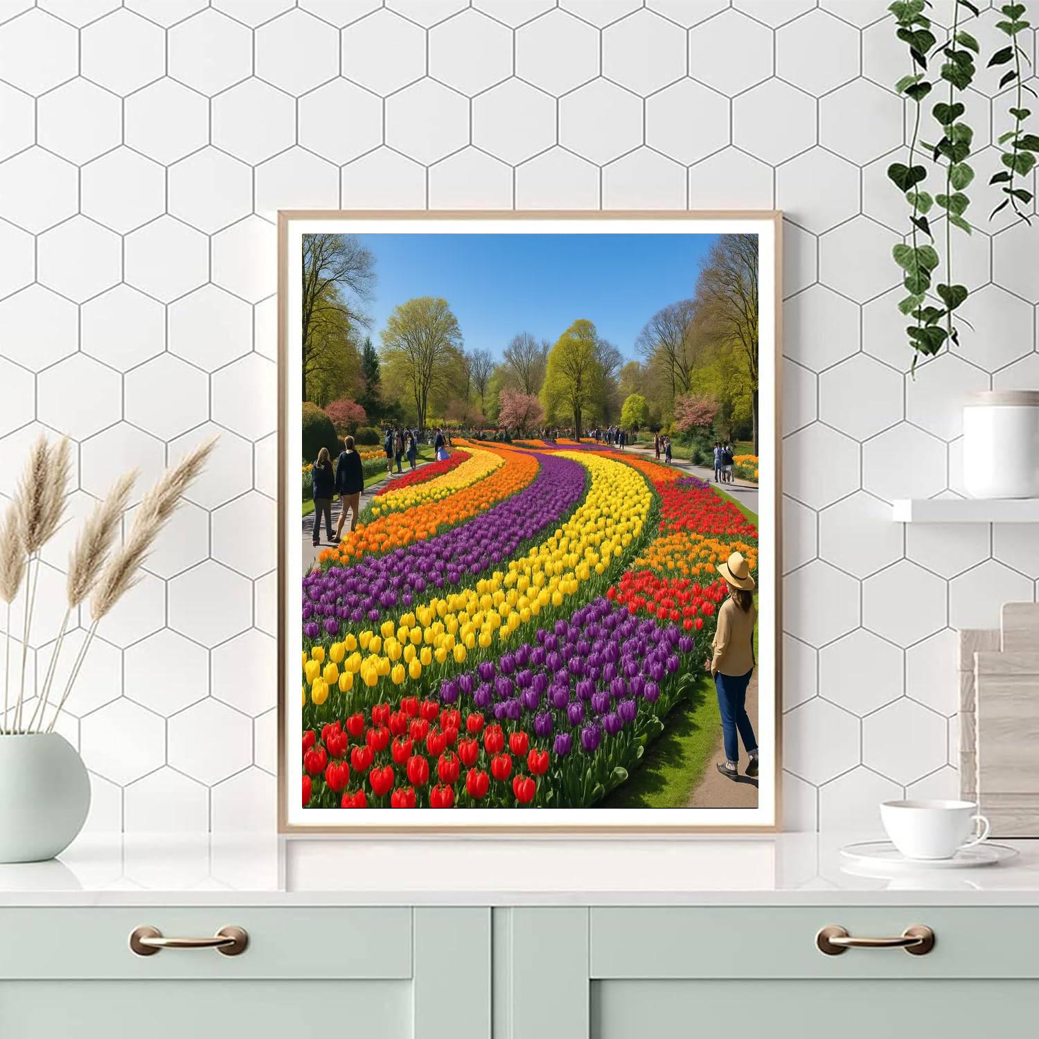 Keukenhof Flower Festival - Lisse, Netherlands Painting Number Kit