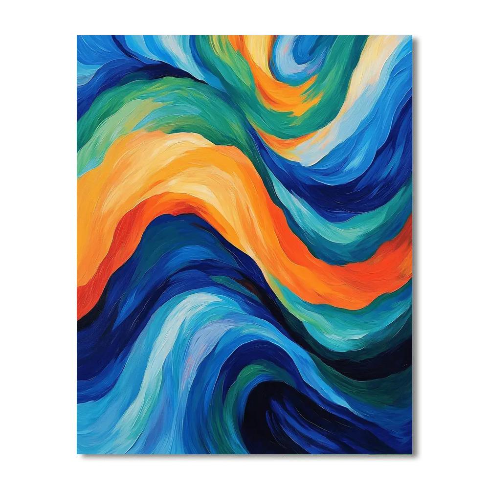 Paul Cézanne Inspired Abstract Currents  Painting By Numbers Kit