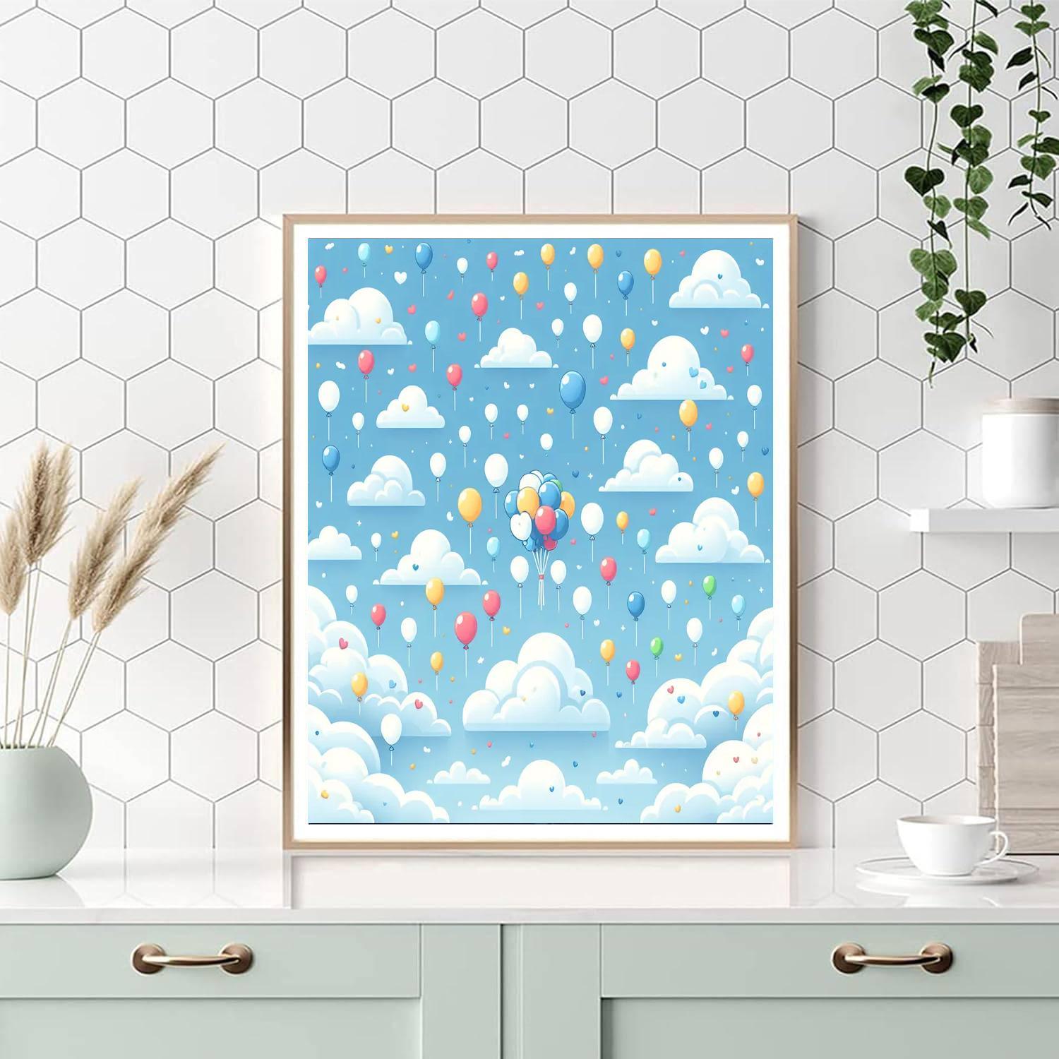 Bouncy Adventure In The Sky Painting By Numbers Kit